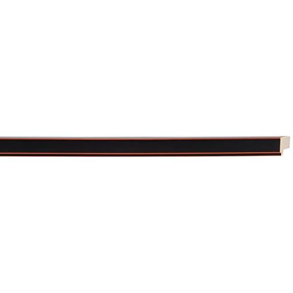 Picture Frame Moulding (Wood) 100Ft Bundle - Contemporary Black Finish - 0.625" Width - 1/2" Rabbet