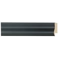 thumbnail image 1 of Picture Frame Moulding (Wood) 100Ft Bundle - Contemporary Black Finish - 1.25" Width - 1/2" Rabbet, 1 of 3