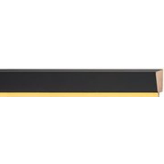 Picture Frame Moulding (Wood) 100Ft Bundle - Contemporary Black Finish - 1.625" Width - 3/8" Rabbet
