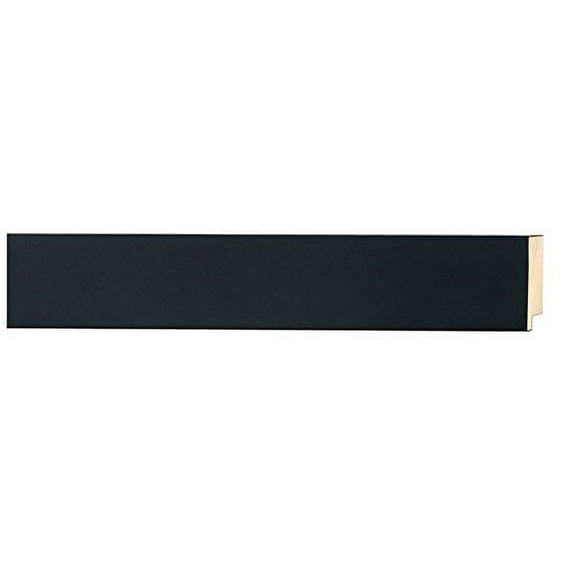 Picture Frame Moulding (Wood) 100Ft Bundle - Contemporary Black Finish - 1.625" Width - 5/16"