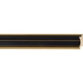 thumbnail image 1 of Picture Frame Moulding (Wood) 100Ft Bundle - Contemporary Black Finish - 1.75" Width - 1/2" Rabbet, 1 of 3
