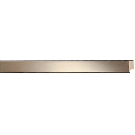 Picture Frame Moulding (Wood) 100Ft Bundle - Contemporary Pewter Finish - 0.75" Width - 1/2" Rabbet