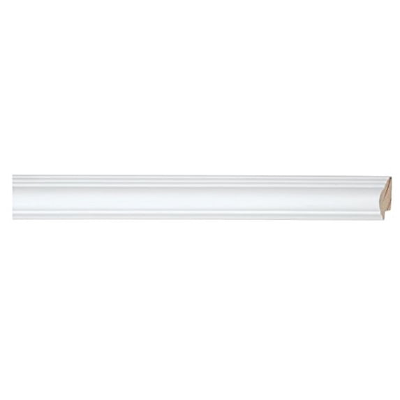 Picture Frame Moulding (Wood) 100Ft Bundle - Contemporary White Finish - 1.25" Width - 7/16" Rabbet