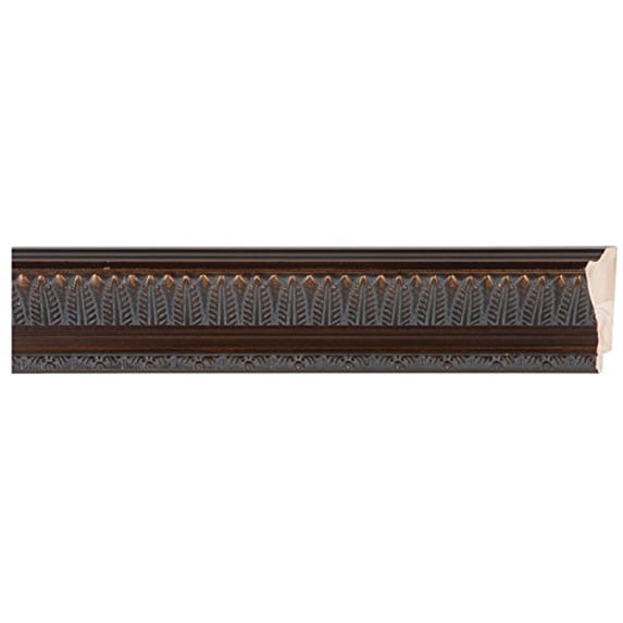 Picture Frame Moulding (Wood) 100Ft Bundle - Ornate Bronze Finish - 2.5" Width - 3/8" Rabbet Depth