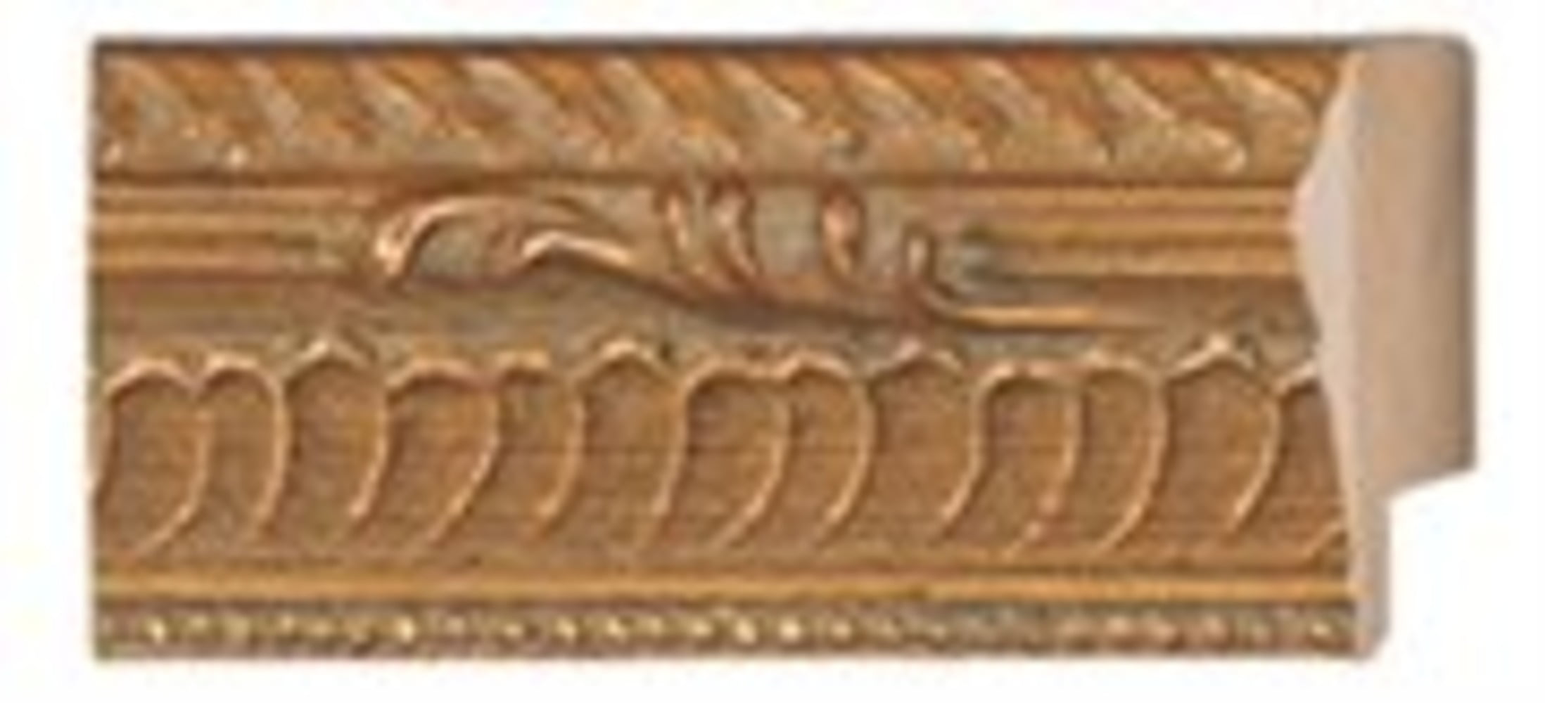 Picture Frame Moulding (Wood) 100Ft Bundle Ornate Gold Finish 1