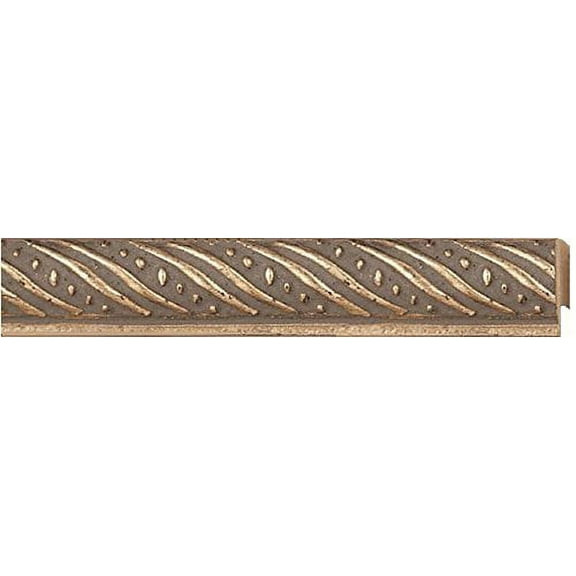 Picture Frame Moulding (Wood) 100Ft Bundle - Ornate Silver Finish - 0.625" Width - 5/8" Rabbet