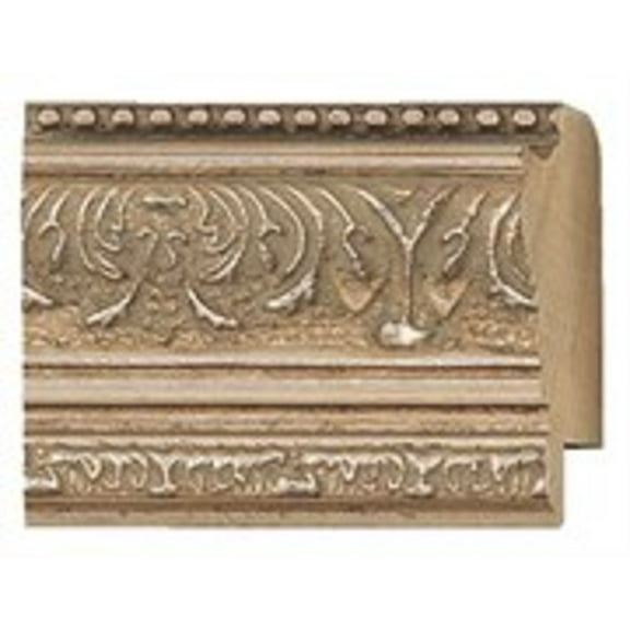 Picture Frame Moulding (Wood) 100Ft Bundle - Ornate Silver Finish - 1.625" Width - 3/8" Rabbet