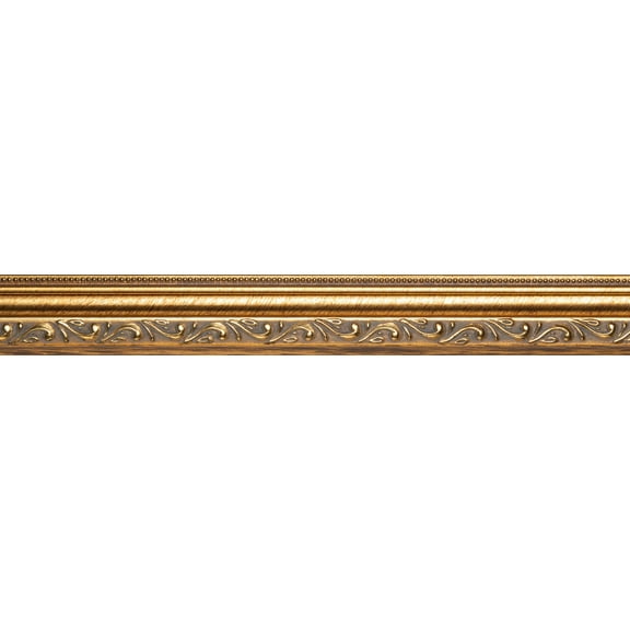 Picture Frame Moulding (Wood) 100Ft Bundle - Traditional Antique Gold Finish - 1.25" Width - 3/8"