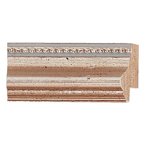 Picture Frame Moulding (Wood) 100Ft Bundle - Traditional Antique Silver Finish - 1" Width - 3/8"