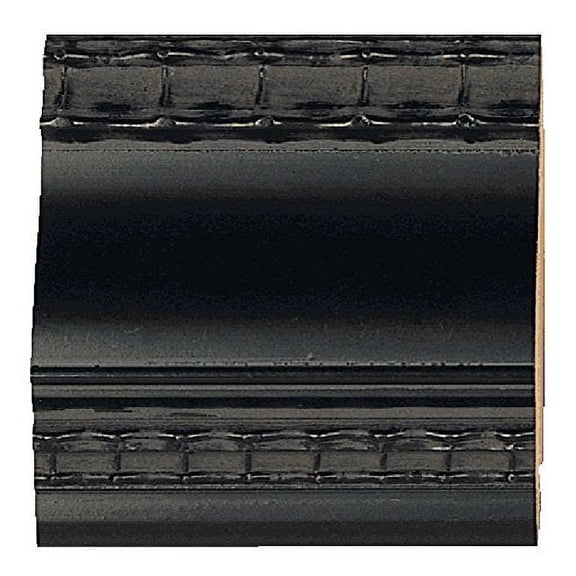 Picture Frame Moulding (Wood) 100Ft Bundle - Traditional Black Finish - 2.5" Width - 9/16" Rabbet