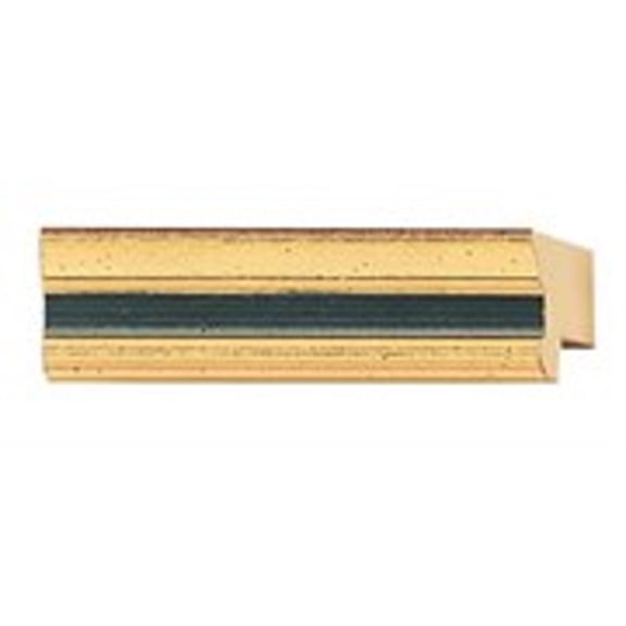 Picture Frame Moulding (Wood) 100Ft Bundle - Traditional Gold Finish - 0.625" Width - 5/16" Rabbet