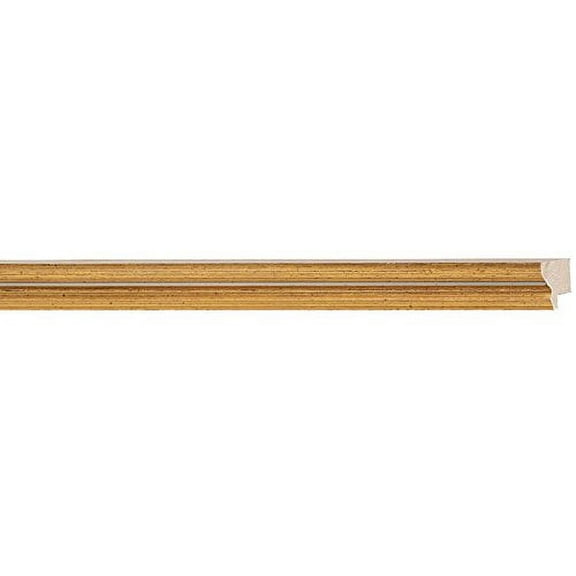 Picture Frame Moulding (Wood) 100Ft Bundle - Traditional Gold Finish - 0.75" Width - 3/8" Rabbet