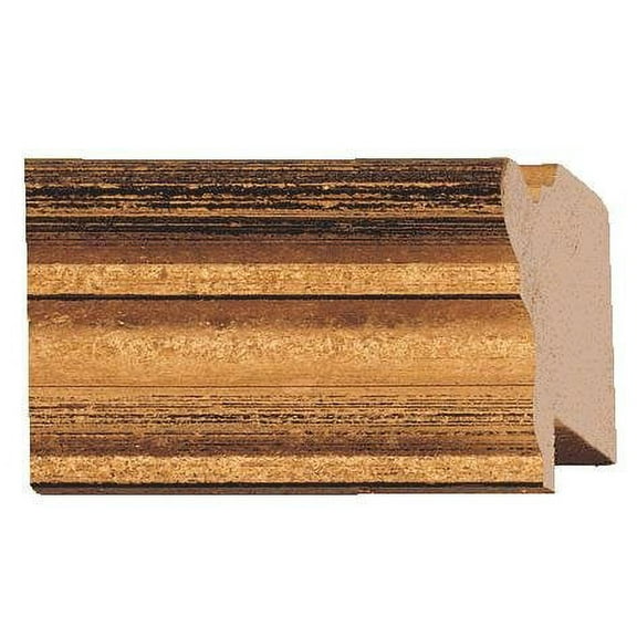 Picture Frame Moulding (Wood) 100Ft Bundle - Traditional Gold Finish - 1.25" Width - 3/4" Rabbet