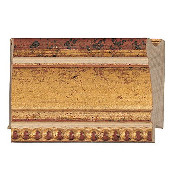 Picture Frame Moulding (Wood) 100Ft Bundle - Traditional Gold Finish - 1.5" Width - 3/8" Rabbet
