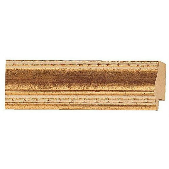 Picture Frame Moulding (Wood) 100Ft Bundle - Traditional Gold Finish - 1" Width - 1/2" Rabbet Depth