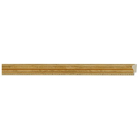 Picture Frame Moulding (Wood) 100Ft Bundle - Traditional Gold Finish - 1" Width - 3/8" Rabbet Depth