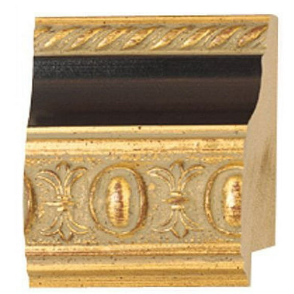 Picture Frame Moulding (Wood) 100Ft Bundle - Traditional Gold Finish - 2.5" Width - 3/4" Rabbet