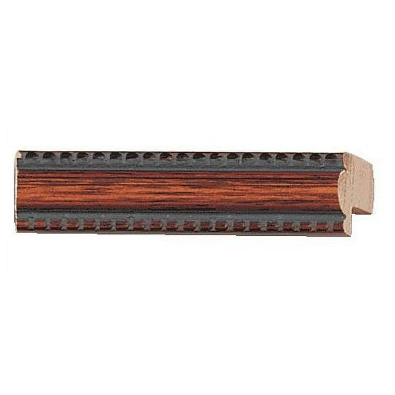 Picture Frame Moulding (Wood) 100Ft Bundle - Traditional Mahogany Finish - 0.5" Width - 3/8" Rabbet