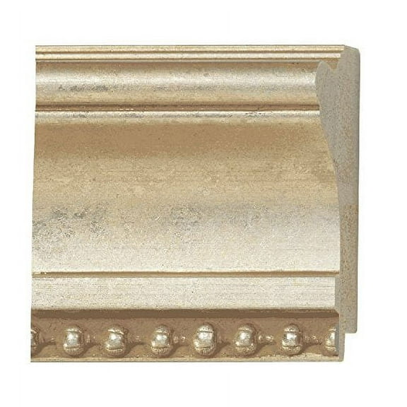 Picture Frame Moulding (Wood) 100Ft Bundle - Traditional Silver Finish - 3.125" Width - 7/16"