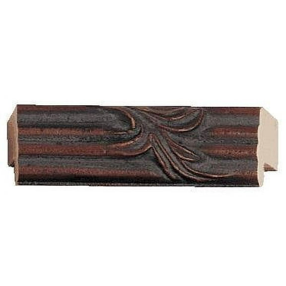 Picture Frame Moulding (Wood) 100Ft Bundle - Traditional Walnut Finish - 0.5" Width - 3/8" Rabbet