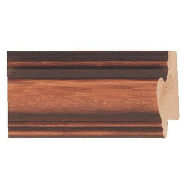 Picture Frame Moulding (Wood) 100Ft Bundle - Traditional Walnut Finish - 1.25" Width - 7/16" Rabbet
