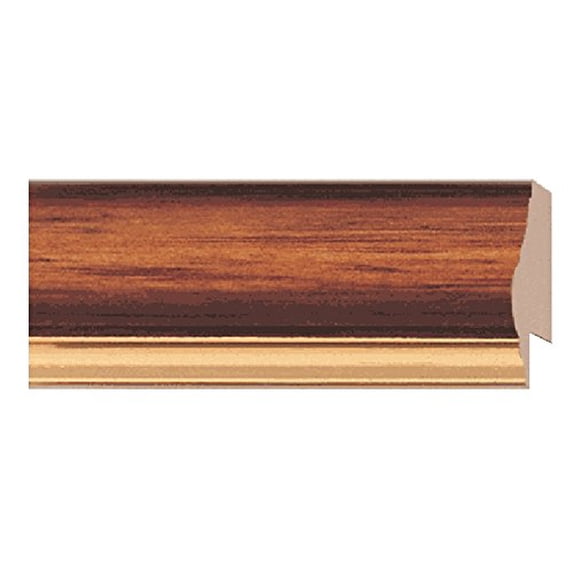 Picture Frame Moulding (Wood) 100Ft Bundle - Traditional Walnut Finish - 1" Width - 3/8" Rabbet