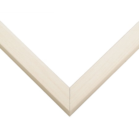 Picture Frame Moulding (Wood) 100Ft Bundle - Traditional White Washed Finish - 0.875" Width - 7/8"