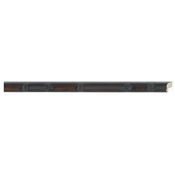 Picture Frame Moulding (Wood) 18Ft Bundle - Bamboo Walnut Finish - 0.75" Width - 5/8" Rabbet Depth