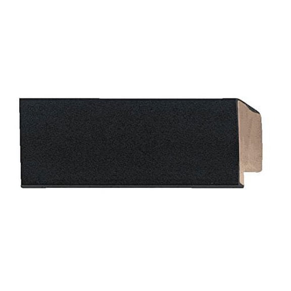 Picture Frame Moulding (Wood) 18Ft Bundle - Contemporary Black Finish - 0.75" Width - 1/2" Rabbet