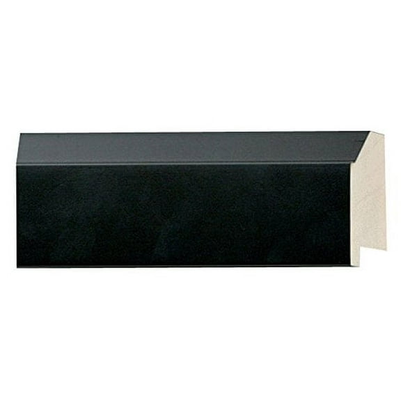 Picture Frame Moulding (Wood) 18Ft Bundle - Contemporary Black Finish - 2" Width - 5/8" Rabbet