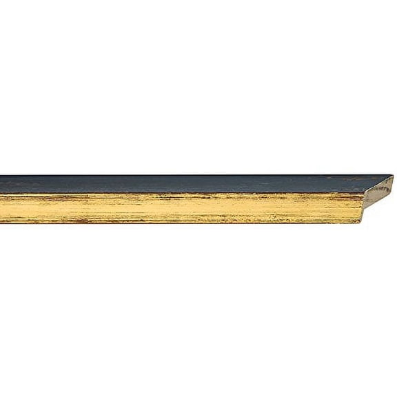 Picture Frame Moulding (Wood) 18Ft Bundle - Contemporary Gold Finish - 0.75" Width - 1 1/4" Rabbet