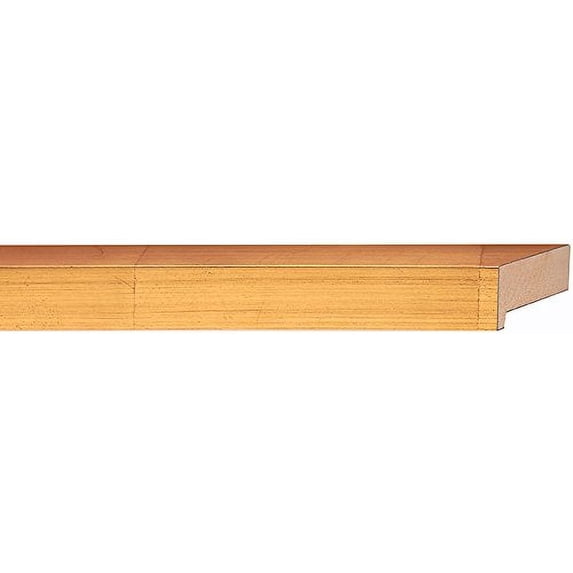 Picture Frame Moulding (Wood) 18Ft Bundle - Contemporary Gold Finish - 1" Width - 1 5/8" Rabbet