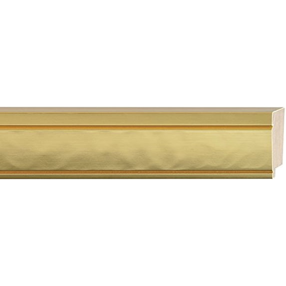 Picture Frame Moulding (Wood) 18Ft Bundle - Contemporary Gold Finish - 2.375" Width - 3/4" Rabbet