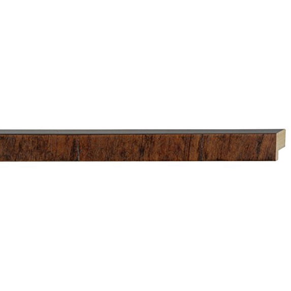 Picture Frame Moulding (Wood) 18Ft Bundle - Contemporary Walnut Finish - 1" Width - 9/16" Rabbet