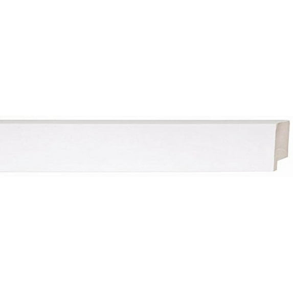 Picture Frame Moulding (Wood) 18Ft Bundle - Contemporary White Finish - 1.625" Width - 1" Rabbet
