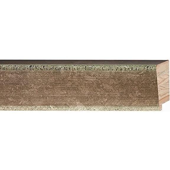 Picture Frame Moulding (Wood) 18Ft Bundle - Distressed/Aged Antique Silver Finish - 2.375" Width -
