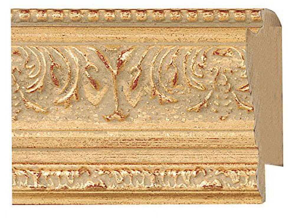 Picture Frame Moulding (Wood) 18Ft Bundle Ornate Gold Finish 1.625
