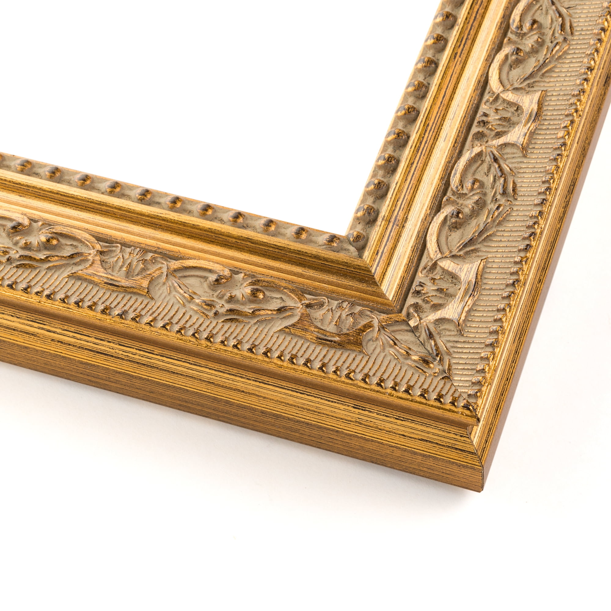 CustomPictureFrames.com 22x11 Frame Gold Real Wood Picture Frame Width 1.75 Inches | Interior Frame Depth 0.5 Inches | Museum Gold Ornate Photo Frame