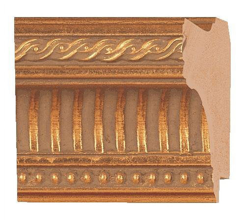 Picture Frame Moulding (Wood) 18Ft Bundle Ornate Gold Finish 2