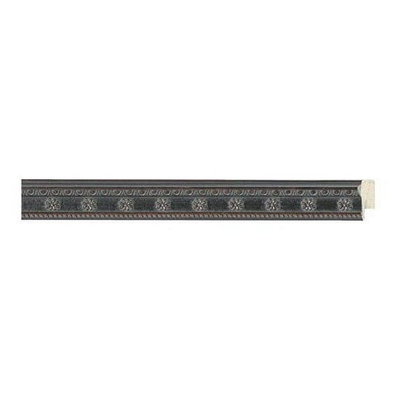 Picture Frame Moulding (Wood) 18Ft Bundle - Ornate Silver Finish - 0.75" Width - 5/16" Rabbet Depth