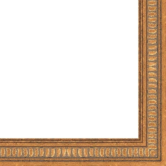 Picture Frame Moulding (Wood) 18Ft Bundle - Traditional Antique Gold Finish - 0.625" Width - 7/16"