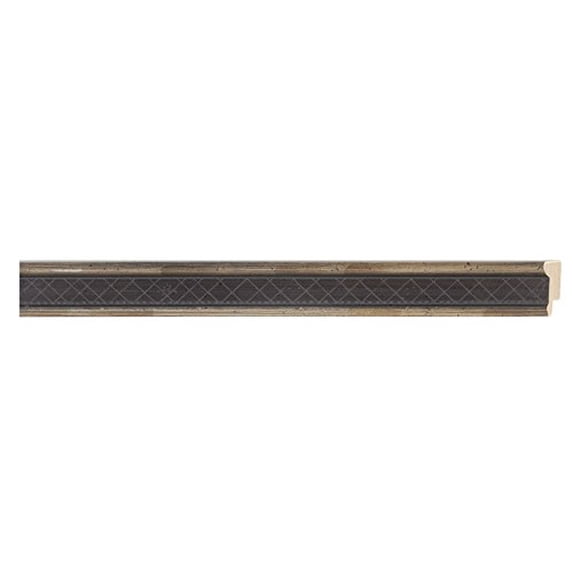 Picture Frame Moulding (Wood) 18Ft Bundle - Traditional Antique Silver Finish - 1.25" Width - 3/8"