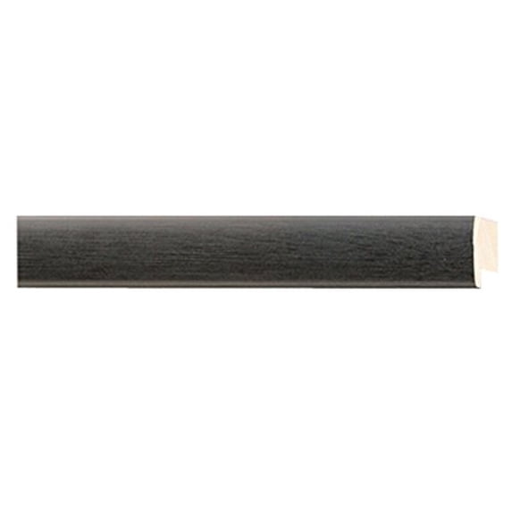 Picture Frame Moulding (Wood) 18Ft Bundle - Traditional Black Finish - 0.75" Width - 3/8" Rabbet