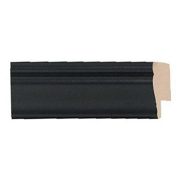 Picture Frame Moulding (Wood) 18Ft Bundle - Traditional Black Finish - 0.75" Width - 7/16" Rabbet