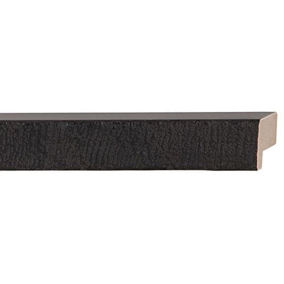 Picture Frame Moulding (Wood) 18Ft Bundle - Traditional Black Finish - 0.75" Width - 9/16" Rabbet