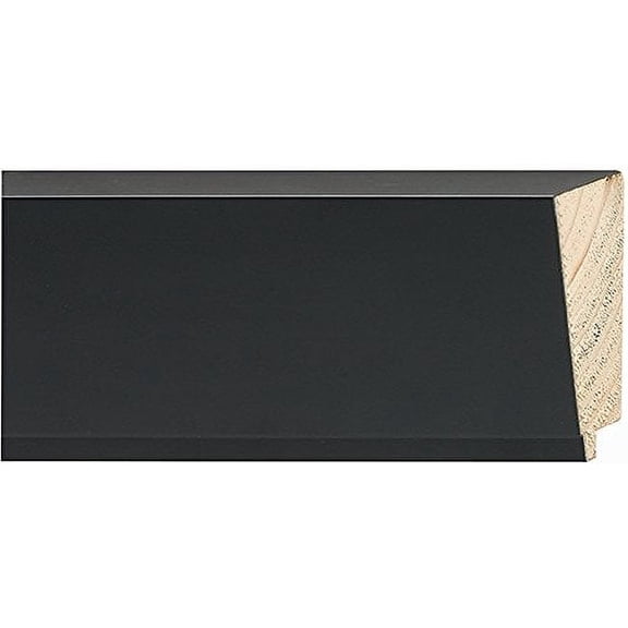 Picture Frame Moulding (Wood) 18Ft Bundle - Traditional Black Finish - 3.25" Width - 1/2" Rabbet