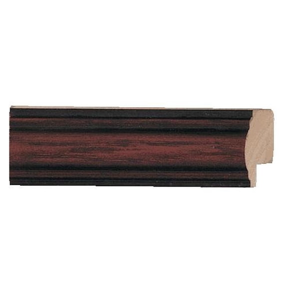 Picture Frame Moulding (Wood) 18Ft Bundle - Traditional Cherry Finish - 0.75" Width - 3/8" Rabbet