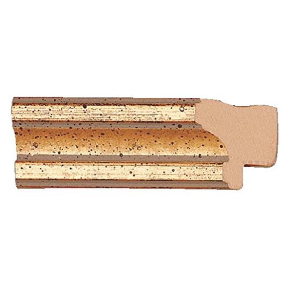 Picture Frame Moulding (Wood) 18Ft Bundle - Traditional Gold Finish - 0.75" Width - 5/16" Rabbet