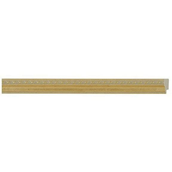 Picture Frame Moulding (Wood) 18Ft Bundle - Traditional Gold Finish - 1" Width - 3/8" Rabbet Depth