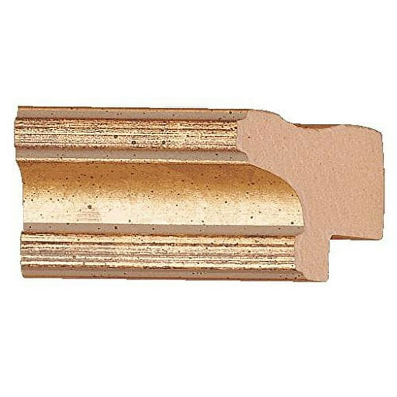 Picture Frame Moulding (Wood) 18Ft Bundle - Traditional Gold Finish - 1" Width - 5/16" Rabbet Depth